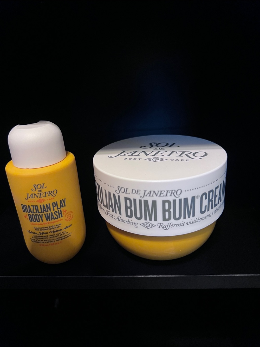 Sol de Janeiro 3 oz Yellow Brazilian Play Body Wash & 8 oz. Bum Bum Cream Duo